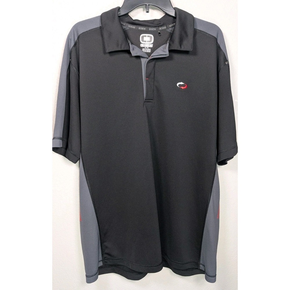 Ogio Polo Men XL Black Red Short Sleeve Golf Shirt